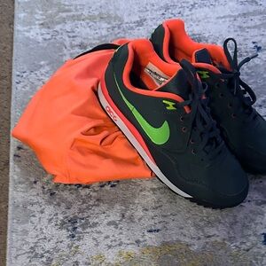 Nike Dark Sneakers with Neon Accents